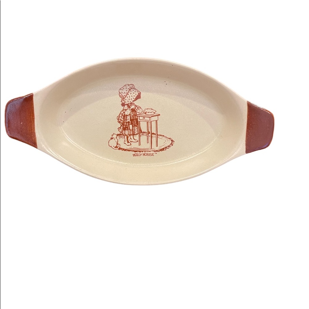 Vintage Holly Hobbie Oven Proof Dishes Burgundy chiffon - Picture 8 of 9
